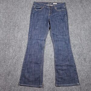 Women's Chip & Pepper Blue Denim Jeans C7P Size 11 Medium Rise Flare leg